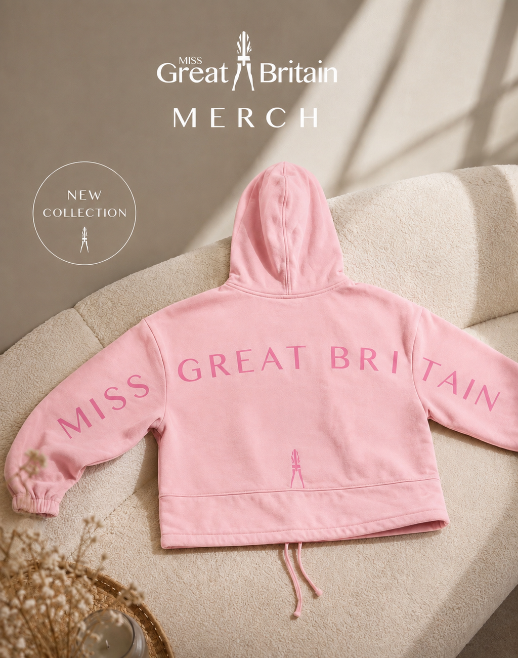 Miss Great Britain Pink Hoodie