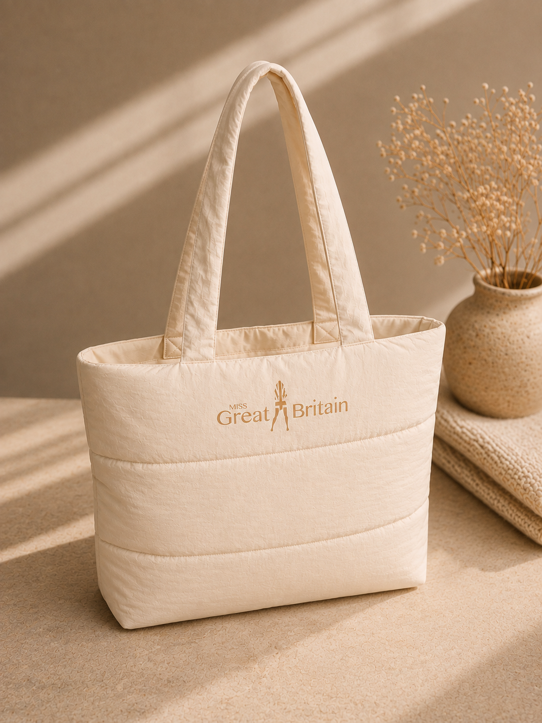 The Perfect Pageant Bag – Miss Great Britain Quilted Tote