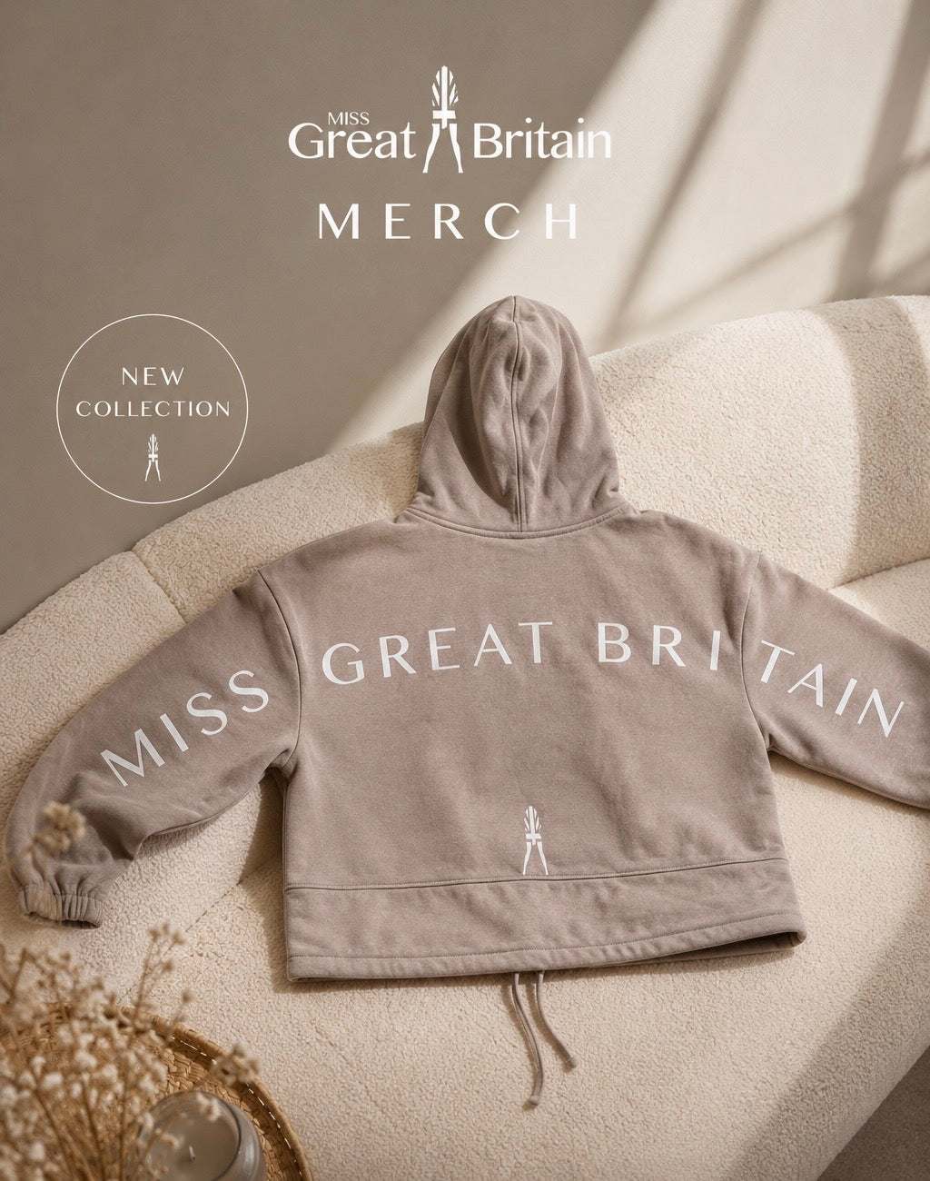 Miss Great Britain Stone Hoodie
