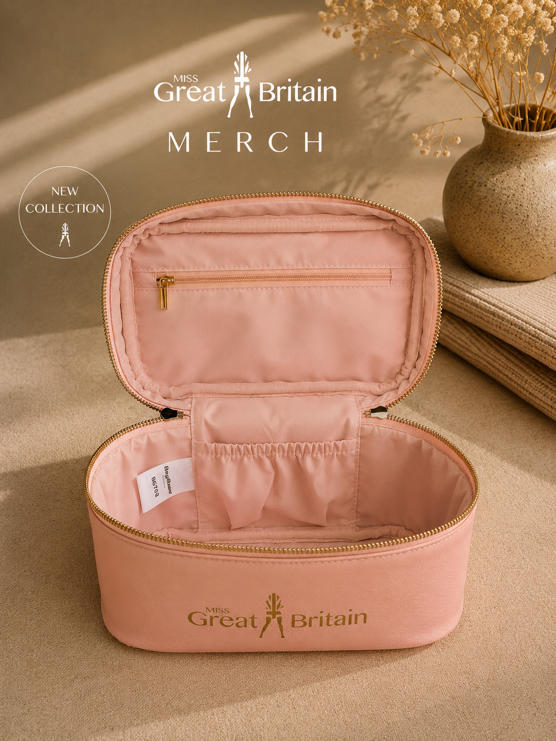 Miss Great Britain Cosmetic Case – Blush Pink