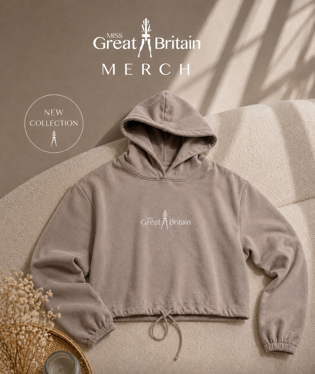 Miss Great Britain Stone Hoodie